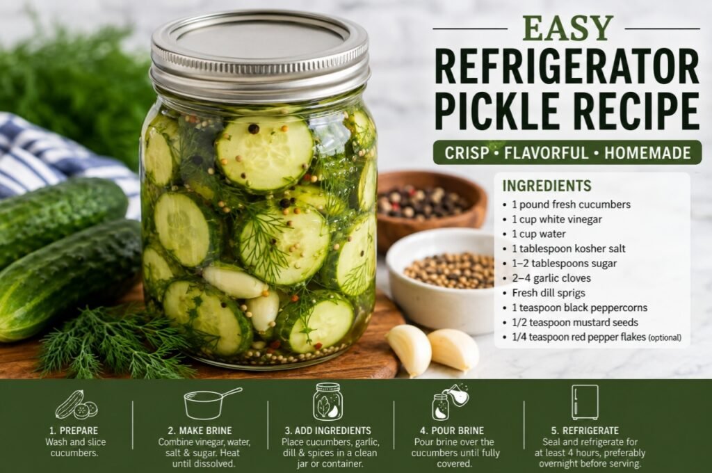 Refrigerator Pickle Recipe: Easy, Crisp, and Flavorful Homemade Pickles