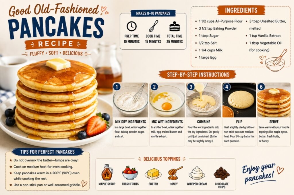 Good Old-Fashioned Pancakes Recipe