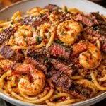 Calabrian Steak and Shrimp Bucatini Recipe