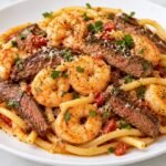 Calabrian Steak and Shrimp Bucatini Recipe | Easy Dinner